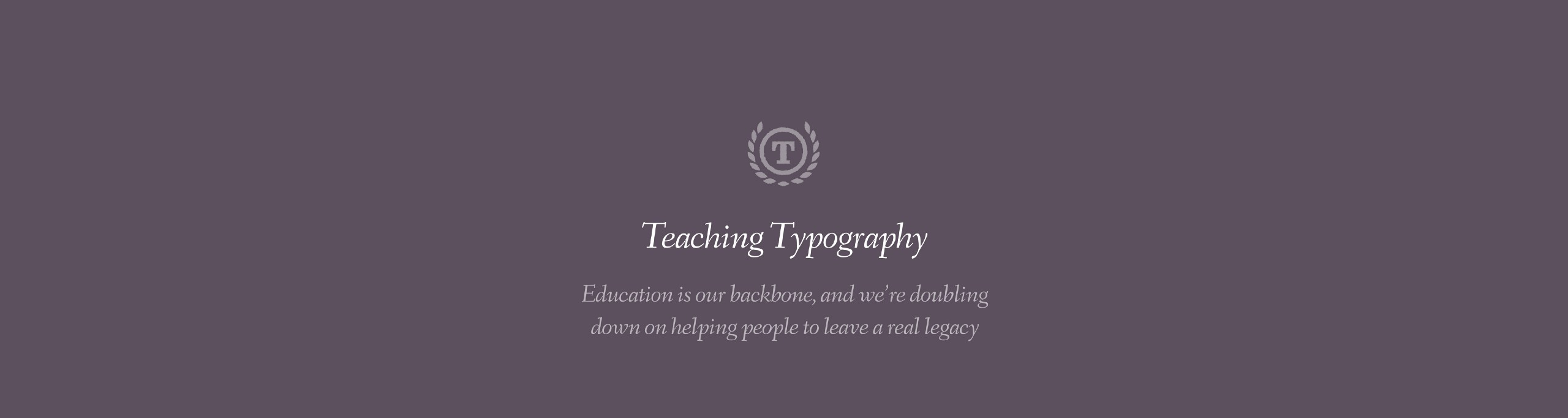 Teaching Typography